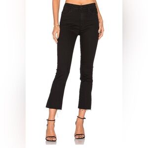Mother the hustler ankle fray in not guilty black ankle jeans 25/26